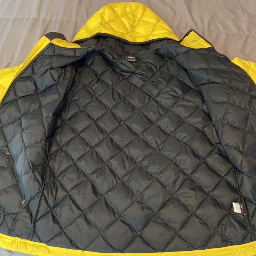 Oakley Yellow Quilted Hooded Winter Jacket (Lrg) - Picture 5 of 6
